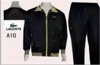 hiver automne lacoste 2019U sport wear survetement hommes a10 noir jaune